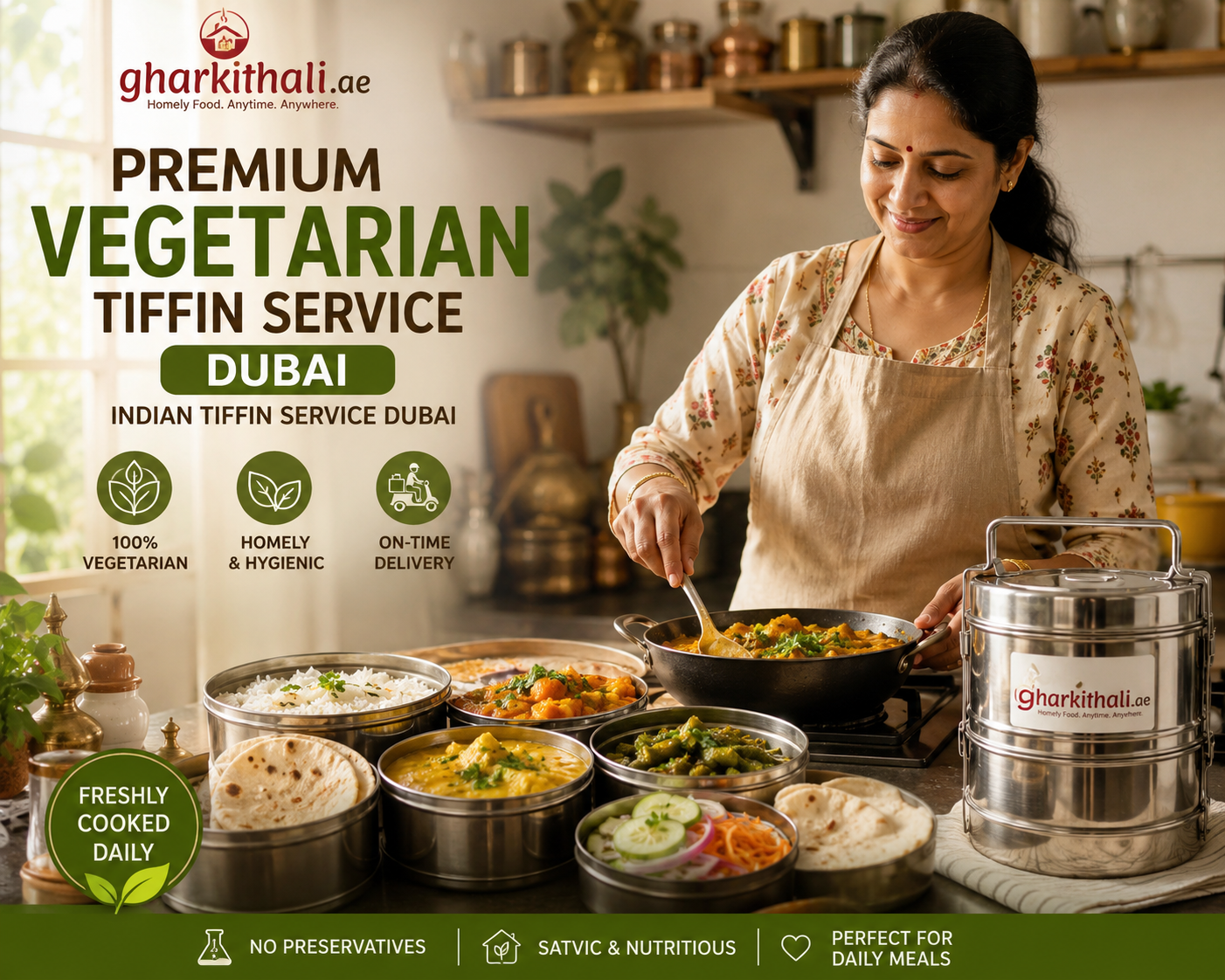 vegetarian tiffin service in dubai